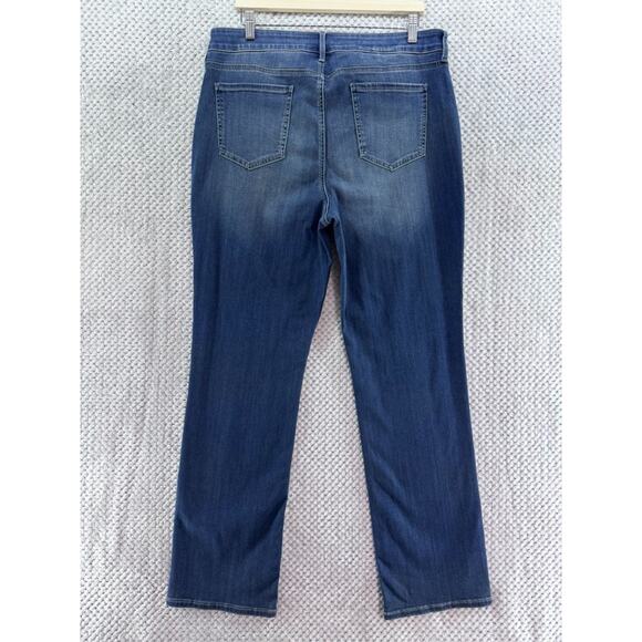 NYDJ Jeans Womens 16 Blue Medium Wash Marilyn Straight Sure Stretch Lift Tuck - Picture 6 of 14